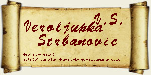 Veroljupka Štrbanović vizit kartica